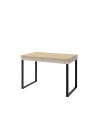 Biurko Luca LC11 z szufladami, Beż piaskowy/ Dąb olejowany, MEBLAR