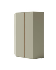 Szafa narożna Luca LC02, dwudrzwiowa, półki wewnętrzne, drążki, Eukaliptus/ Dąb baltic dune, MEBIN