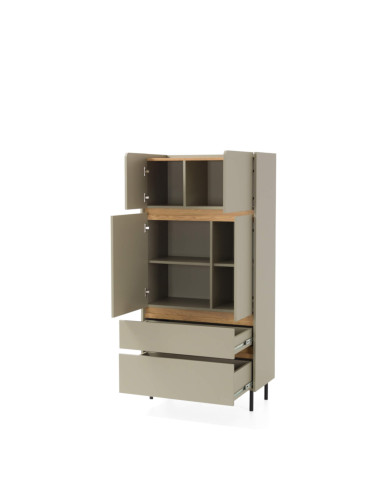 Regał Luca LC05, z drzwiami i szufladami, Eukaliptus/ Dąb baltic dune, MEBLAR