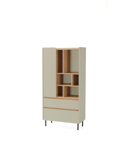 Regał Luca LC06, z drzwiami, półkami i szufladami, Eukaliptus/ Dąb baltic dune, MEBLAR