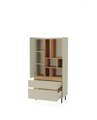 Regał Luca LC06, z drzwiami, półkami i szufladami, Eukaliptus/ Dąb baltic dune, MEBLAR