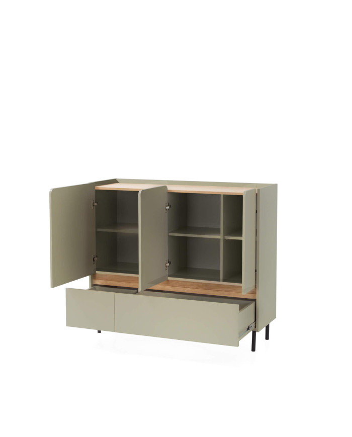 Komoda Luca LC08, drzwi, szuflady, Eukaliptus/ Dąb baltic dune, MEBLAR