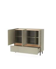 Komoda Luca LC08, drzwi, szuflady, Eukaliptus/ Dąb baltic dune, MEBLAR