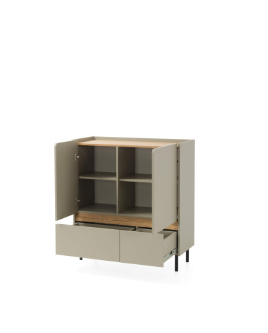 Komoda Luca LC09, drzwi, szuflady, Eukaliptus/ Dąb baltic dune, MEBLAR