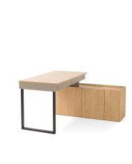 Biurko Luca LC10 z komodą, Eukaliptus/ Dąb baltic dune, MEBLAR