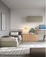 Biurko Luca LC11 z szufladami, Eukaliptus/ Dąb baltic dune, MEBLAR