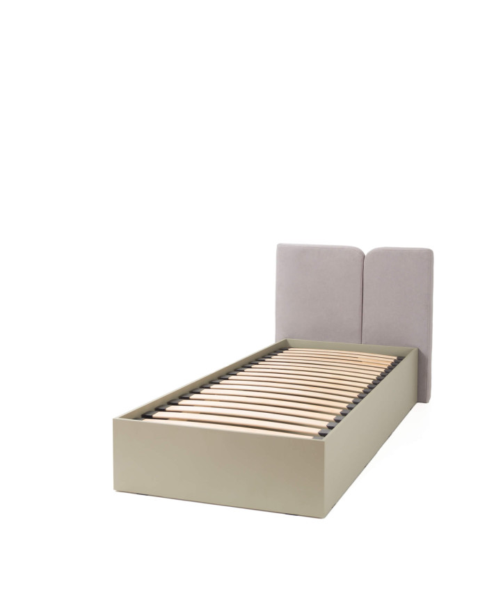 Łóżko Luca LC13, powierzchnia 90x200 cm, stelaż, pojemnik, Eukaliptus/ Dąb baltic dune, MEBLAR