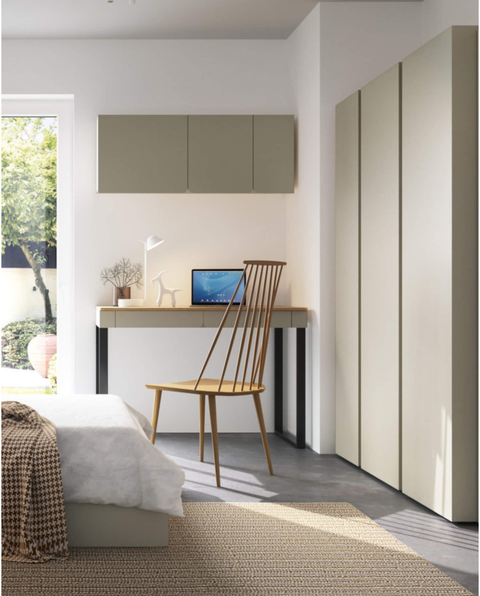 Łóżko Luca LC14, powierzchnia 120x200 cm, stelaż, pojemnik, Eukaliptus/ Dąb baltic dune, MEBLAR