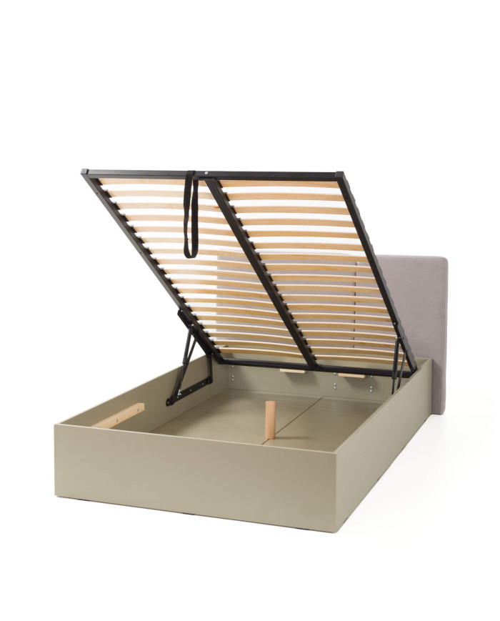 Łóżko Luca LC14, powierzchnia 120x200 cm, stelaż, pojemnik, Eukaliptus/ Dąb baltic dune, MEBLAR
