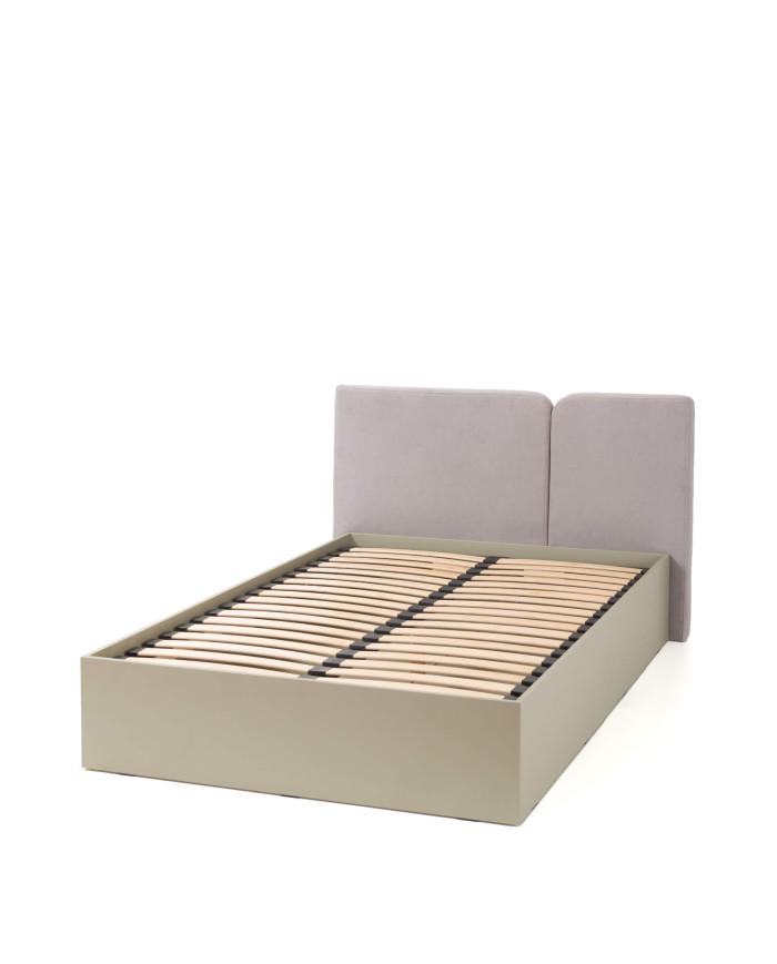 Łóżko Luca LC14, powierzchnia 120x200 cm, stelaż, pojemnik, Eukaliptus/ Dąb baltic dune, MEBLAR