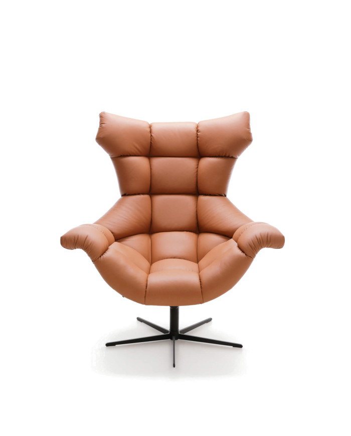 Fotel skórzany Sensi, obrotowy, funkcja kołysania, Wersal