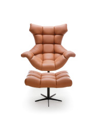 Fotel skórzany Sensi, obrotowy, funkcja kołysania, Wersal