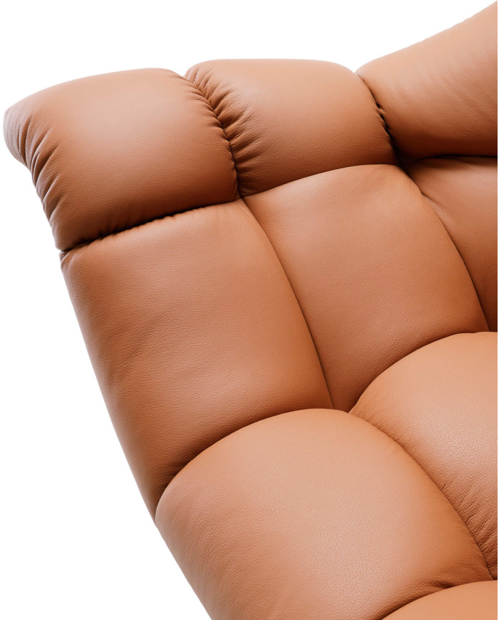 Fotel skórzany Sensi, obrotowy, funkcja kołysania, Wersal