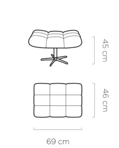 Pufa skórzana - podnóżek Sensi, Wersal