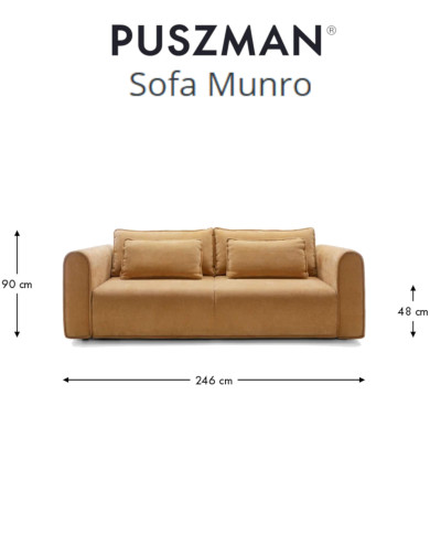 Sofa Munro, funkcja spania, pojemnik, PUSZMAN