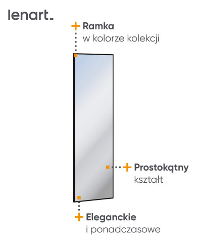 Garderoba Quant QG-06, lustro wysokie, LENART
