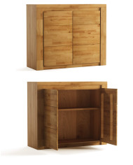 Komoda Bruno 05, dwudrzwiowa, front dąb lity olejowany, SIUDY