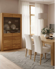 Komoda Bruno 10, trzydrzwiowa z szufladami, front dąb lity olejowany, SIUDY