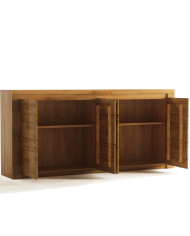 Komoda Bruno 19, czterodrzwiowa, front dąb lity olejowany, SIUDY