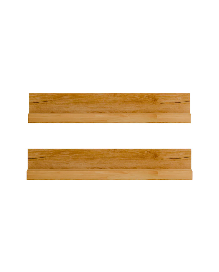 Półki wiszące Bruno 25, zestaw 2 półek naściennych 90 cm, SIUDY