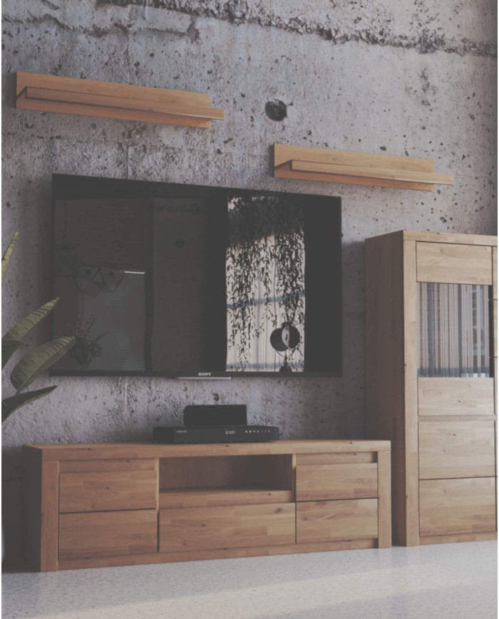 Półki wiszące Bruno 25, zestaw 2 półek naściennych 90 cm, SIUDY