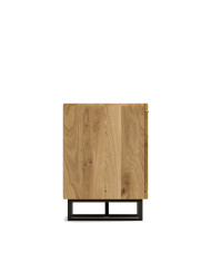 Szafka RTV Mono Loft MOE-01, z drzwiami i wnęką na sprzęt, front lity dąb olejowany, SIUDY