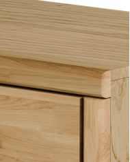 Szafka RTV Mono Loft MOE-01, z drzwiami i wnęką na sprzęt, front lity dąb olejowany, SIUDY