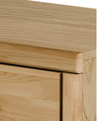 Szafka RTV Mono Loft MOE-02, z drzwiami i wnęką na sprzęt, front lity dąb olejowany, SIUDY