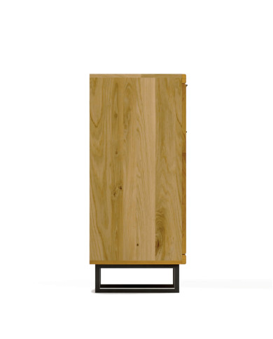 Komoda Mono Loft MOE-03, czterodrzwiowa z szufladami, front dąb lity olejowany, SIUDY