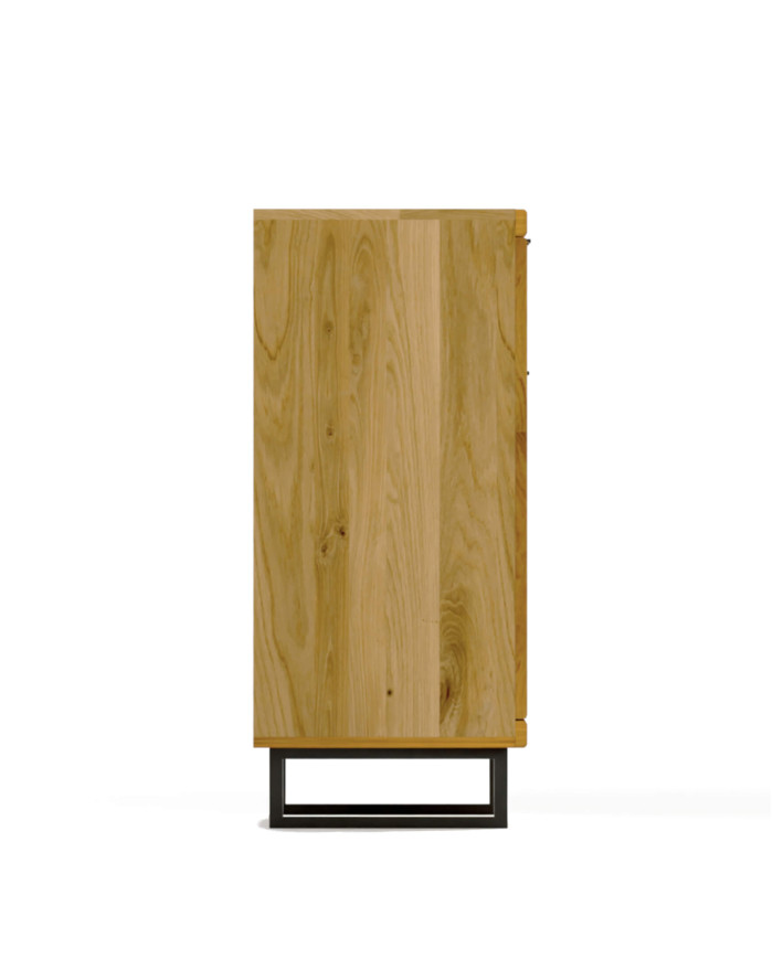 Komoda Mono Loft MOE-03, czterodrzwiowa z szufladą, front dąb lity olejowany, SIUDY