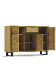 Komoda Mono Loft MOE-32, trzydrzwiowa z szufladą, front dąb lity olejowany, SIUDY