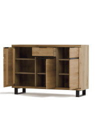 Komoda Mono Loft MOE-32, trzydrzwiowa z szufladą, front dąb lity olejowany, SIUDY