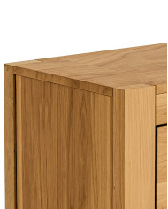 Komoda Napoli NE-10, trzydrzwiowa z szufladami, front dąb lity olejowany, SIUDY