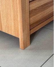 Komoda Napoli NE-10, trzydrzwiowa z szufladami, front dąb lity olejowany, SIUDY