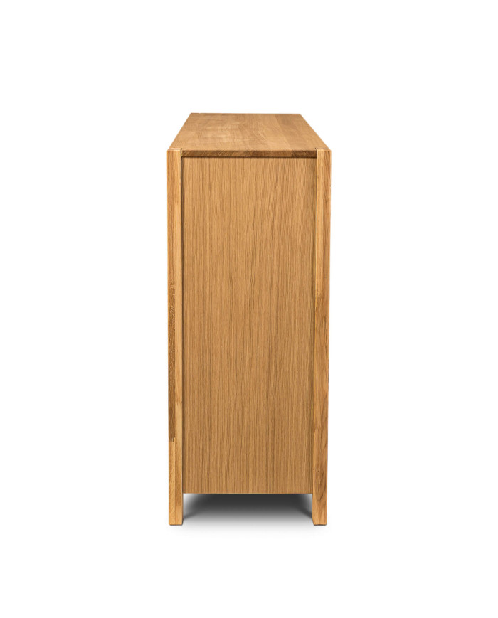 Komoda Napoli NE-15, czterodrzwiowa z szufladami i wnęką, front dąb lity olejowany, SIUDY