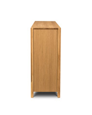 Komoda Napoli NE-15, czterodrzwiowa z szufladami i wnęką, front dąb lity olejowany, SIUDY