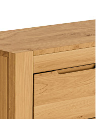 Komoda Napoli NE-15, czterodrzwiowa z szufladami i wnęką, front dąb lity olejowany, SIUDY