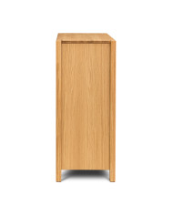 Witryna niska Napoli NE-30, dwudrzwiowa, przeszklona, front lity dąb olejowany, SIUDY