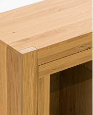 Witryna niska Napoli NE-30, dwudrzwiowa, przeszklona, front lity dąb olejowany, SIUDY