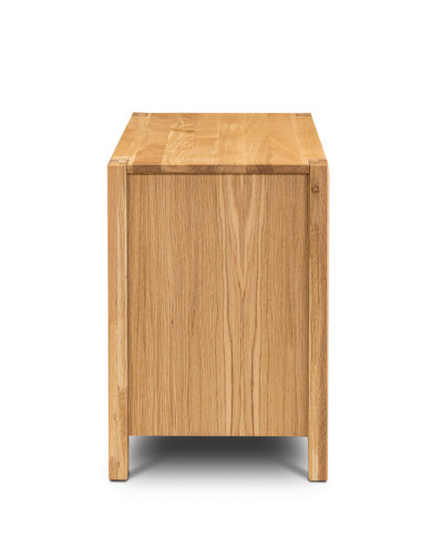 Szafka RTV Napoli NE-41, z szufladami i wnęką na sprzęt, front lity dąb olejowany, SIUDY