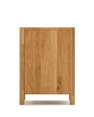 Szafka RTV Napoli NE-46, z drzwiami i wnęką na sprzęt, front lity dąb olejowany, SIUDY