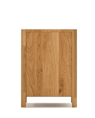 Szafka RTV Napoli NE-48, z drzwiami i wnęką na sprzęt, front lity dąb olejowany, SIUDY