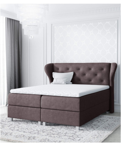 Łóżko kontynentalne Master 160x200, tapicerowane, materac, topper-3 Łóżko kontynentalne Master 160x200, tapicerowane, materac, topper-3