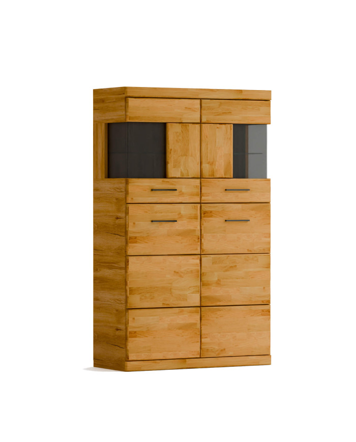 Komoda wysoka Raro RE-85, czterodrzwiowa, front lity dąb olejowany, SIUDY