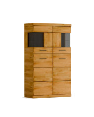 Komoda wysoka Raro RE-85, czterodrzwiowa, front lity dąb olejowany, SIUDY