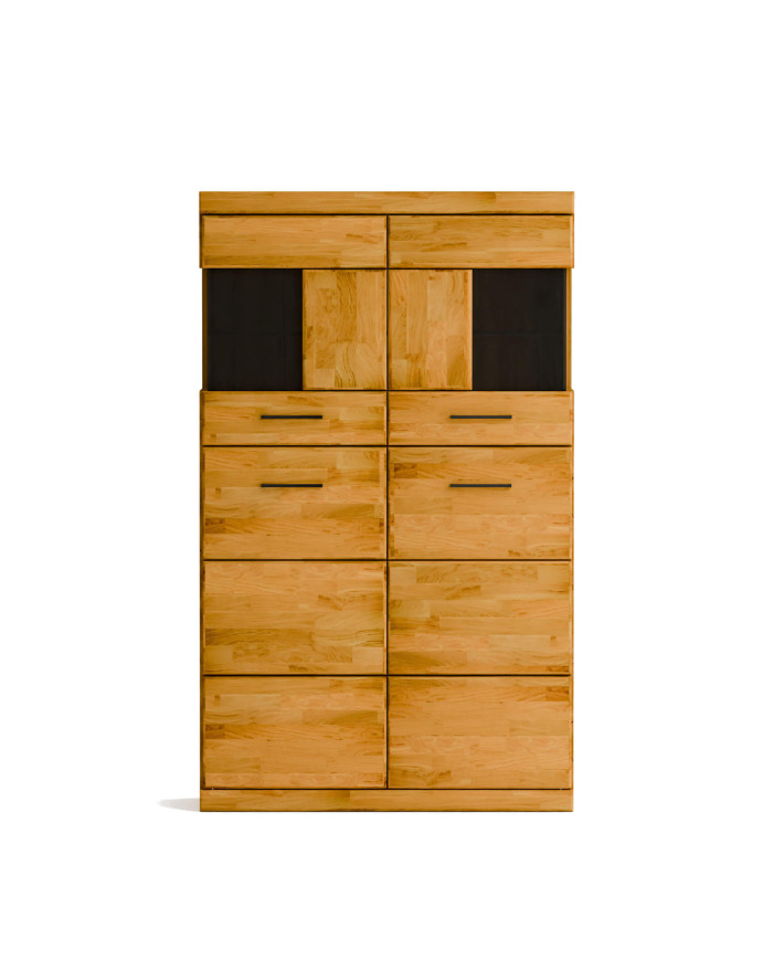 Komoda wysoka Raro RE-85, czterodrzwiowa, front lity dąb olejowany, SIUDY