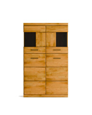 Komoda wysoka Raro RE-85, czterodrzwiowa, front lity dąb olejowany, SIUDY