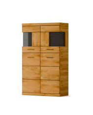 Komoda wysoka Raro RE-85, czterodrzwiowa, front lity dąb olejowany, SIUDY