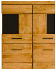 Komoda wysoka Raro RE-85, czterodrzwiowa, front lity dąb olejowany, SIUDY