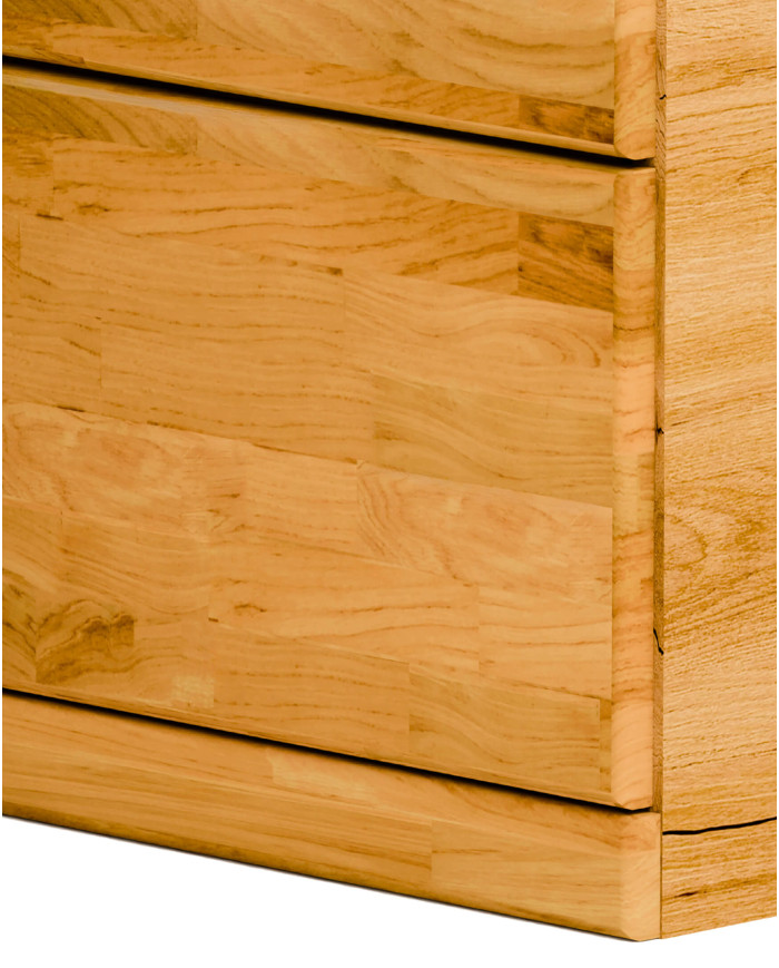 Komoda wysoka Raro RE-86, czterodrzwiowa z regałem, front lity dąb olejowany, SIUDY